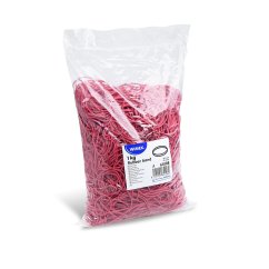 Gumičky průměr 8 cm/šíře1 mm/1 kg - červené