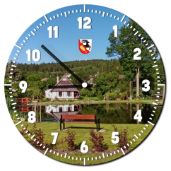 Dřevěné hodiny ø30