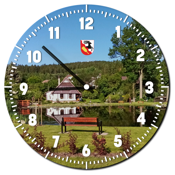 Dřevěné hodiny ø30
